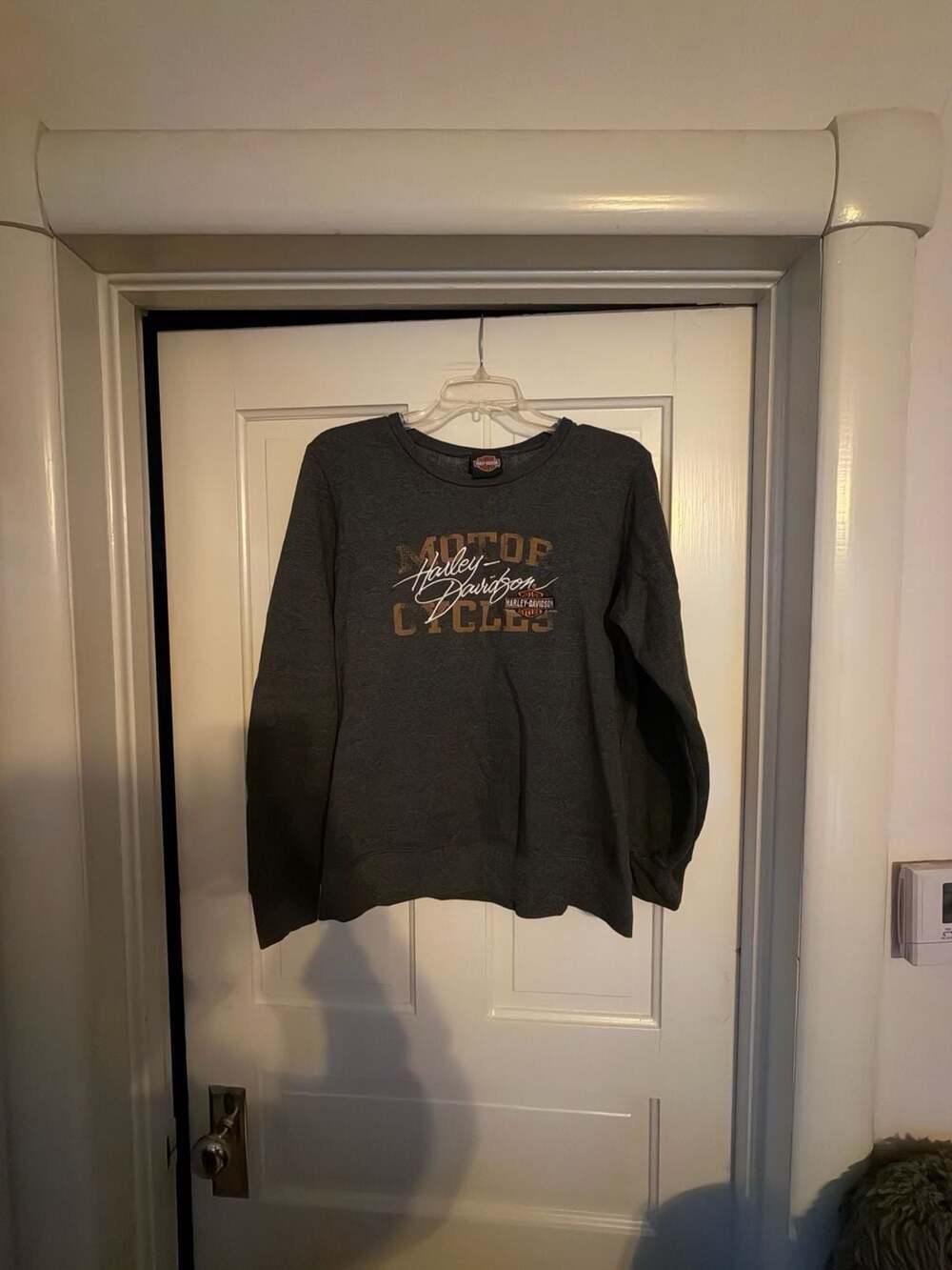 Harley Davidson Motor Cycles Sweatshirt Size L Dark Gray Graphic Pullover
